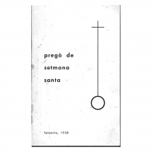 Portada pregó Setmana Santa 1958. Felanitx.