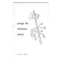 Portada pregó Setmana Santa 1959. Felanitx.