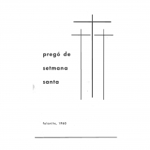 Portada pregó Setmana Santa 1960. Felanitx.