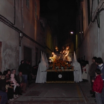 Pas del Sant Enterrament. Obra de l&#039;escultor Jaume Mir. Confraria de la Creuada de l&#039;Amor Diví