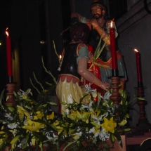 Detall del pas del Crist coronat d'espines. Confraria Sant Crist de la Bona Mort