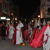 Confrares preparant-se abans de la Processó. Processó Setmana Santa de Felanitx de 2009