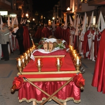 Pas del Crist Jacent abans de partir la Processó. Processó Setmana Santa de Felanitx de 2009