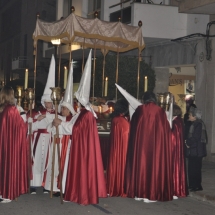 Pas del Crist Jacent abans de partir la Processó. Processó Setmana Santa de Felanitx de 2010