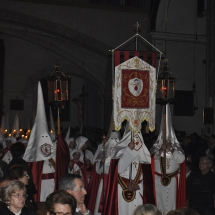 La processó de l'Enterrament entra al Convent de Sant Agustí. Enterrament 2011