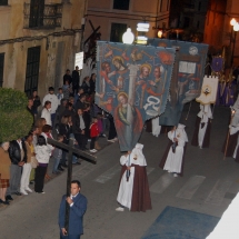 Encapçalament de la Confraria a una procesó. Confraria Mare de Déu del Carme