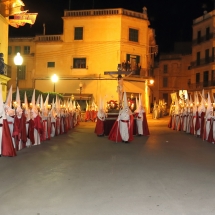 Pas del Sant Crist a la sortida de la Processó. Processó Setmana Santa de Felanitx de 2014