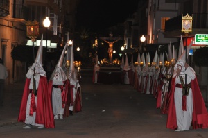La Confraria a la sortida de la Processó del Divendres Sant. Processó Setmana Santa de Felanitx de 2009
