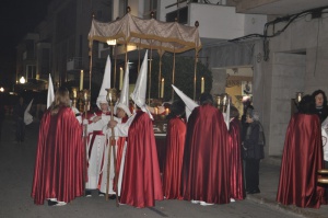 Pas del Crist Jacent abans de partir la Processó. Processó Setmana Santa de Felanitx de 2010