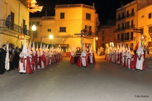 Pas del Sant Crist a la sortida de la Processó. Processó Setmana Santa de Felanitx de 2014