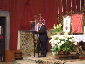 Jaume Canet pronuncia el pregó. Pregó Setmana Santa 2009